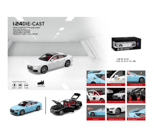 CZ165 модель машины Audi 7 Car 3-Color Pull Back Door Opening 1:24