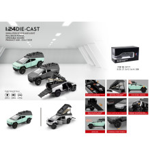 CZ171 модель машини Tesla Camping Pickup Truck 3-Color Friction-Powered 1:24