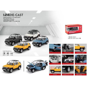 CZ613 Модель Toyota FJ Cruiser Car 4 Colors Pull Back 1:24
