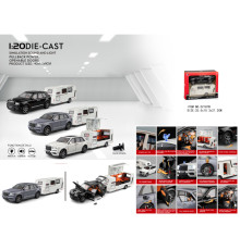 CZ187B Модель Cullinan Car with Caravan 3 Colors Pull Back 1:24