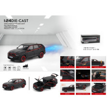 CZ166D-1 Модель Spray BMW XM Black Samurai Special Edition Car with Spray Bottle, Friction-Powered 1:24