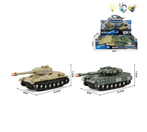Танк, музика, світло з батарейками 8 штук № KLX700-29A