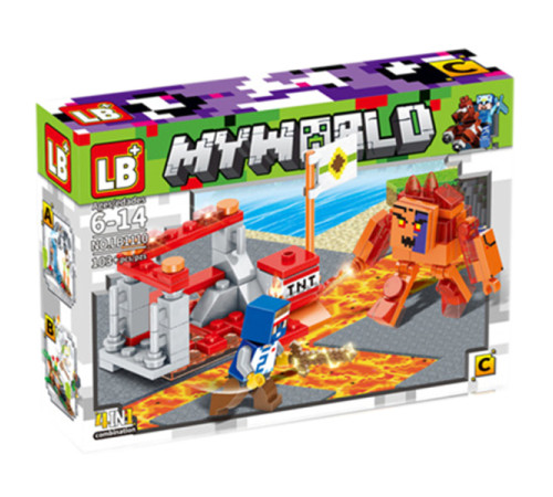 Конструктор Майнкрафт у блоці 8 штук № LB1117